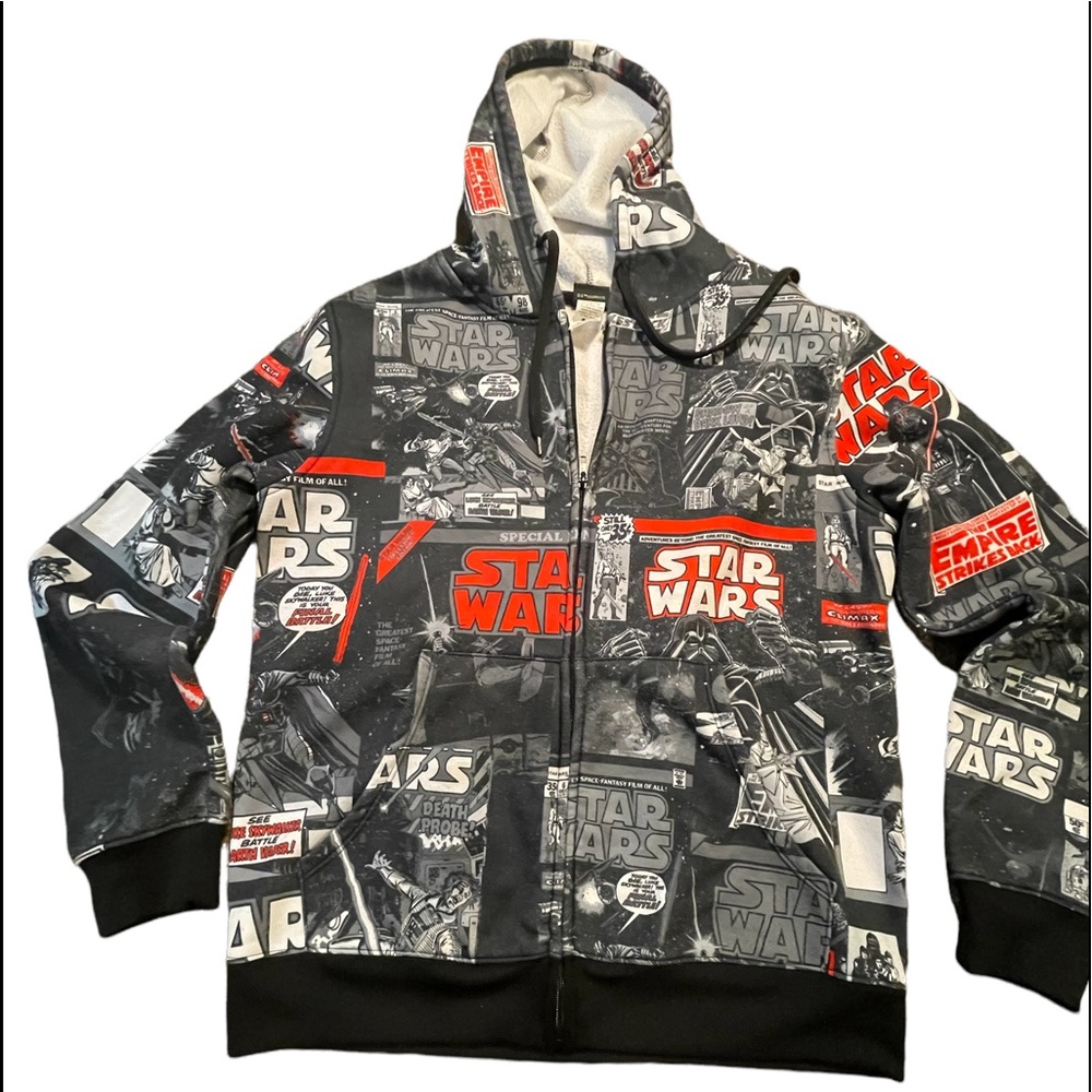 🌸‎ Star Wars Graphic Full Zip Hoodie Mens size medium